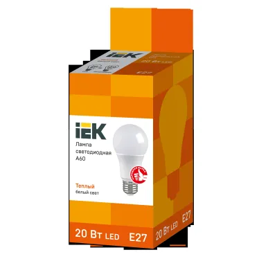 Лампа светодиодная A60 груша 15Вт 230В 6500К E27 IEK