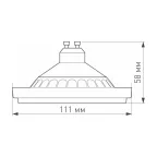 Лампа светодиодная AR111-UNIT-GU10-15W-DIM Warm3000 (WH, 120 deg, 230V) | 026890 | Arlight