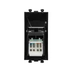 Компьютерная розетка "Черный квадрат" Avanti RJ-45 модульная, кат. 5е , 1 мод | 4402461 | DKC