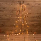 Елочная гирлянда с кольцом, 7 нитей по 1,5 метра, цвет диодов теплый белый, не соединяется | 235-076 | NEON-NIGHT