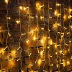 Гирлянда "Светодиодный Дождь" 2х9м, постоянное свечение, прозрачный провод, 230 В, диоды ТЕПЛЫЙ БЕЛЫЙ, 2200 LED | 235-196 | NEON-NIGHT