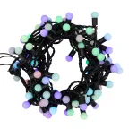 Гирлянда "Мультишарики" Ø17,5 мм, 10 м, черный ПВХ, 100 диодов, цвет RGB | 303-509-2 | NEON-NIGHT