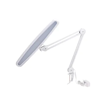 Настольная бестеневая лампа на струбцине , 117 LED, Blue Stream, 4 уровня яркости, белая | 31-0409 | REXANT