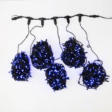 Гирлянда "LED ClipLight" 24V, 5 нитей по 20 метров, цвет диодов Синий, Flashing (Белый) | 323-603 | NEON-NIGHT