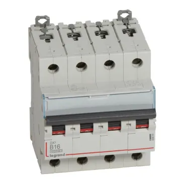 Выключатель автоматический четырехполюсный 16А B DX3 10kА/16kА