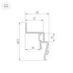 Профиль STRETCH-SHADOW-2000 BLACK (A2-CONTOUR-PRO) (Arlight, Алюминий)