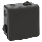 Распределительная коробка KOR-100-100-50-8g-B открытой установки черная 100х100х50мм с гермовводами 8 вх. IP54