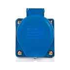 Розетка кабельная 16А 2Р+Е IP44 на поверхность 220В