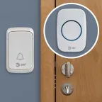 Звонок дверной C89 беспроводной, от сети, белый, 36 мелодий