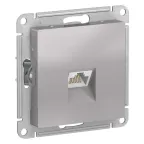 ATLASDESIGN РОЗЕТКА компьютерная RJ45, кат. 6A, механизм, АЛЮМИНИЙ