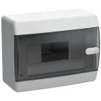 Корпус пластиковый навесной на 8 модулей ЩРН-П-8 IP41 UNION Compact черная прозрачная дверь