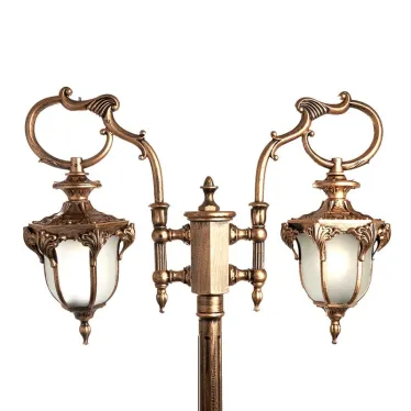 Светильник НТУ-2х60w столб Е27 IP44 черное золото