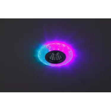 Светильник точечный DK LD6 BL/WH декор cо светодиодной подсветкой (белый), голубой