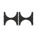 Держатель расстояния (кластер) 110мм для двустенныx труб двойной