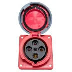 Розетка стационарная внутренняя угловая 4442 3Р+РЕ 125А 380В IP67 PROxima