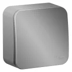 BLANCA одноклавишный выключатель наружный (cх.1) с изолирующей пластиной, 10A, 250B, алюминий