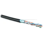 Витая пара F/UTP кат 5e 4 пары AWG24 solid IN LSZH нг(А)-HF черный 500м