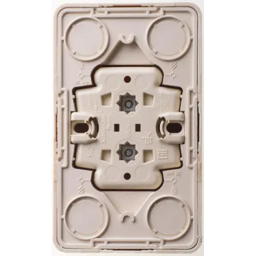 ЭТЮД Розетка двойная наружная без заземления без шторок Сосна