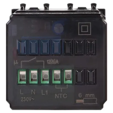 Avanti Термостат ''Черный квадрат'' для теплых полов, 2 модульный