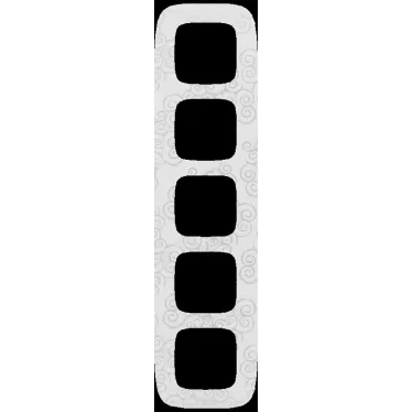 Valena ALLURE Рамка 5 постов Нарцисс хром универсальная