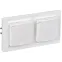 BRITE Комплект 1-местная с заземлением с защитными шторками и крышкой 16А IP44 2 штуки в сборе с двойной рамкой РСбш10-3-44-БрБ белый