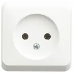 ЭТЮД Розетка наружная без заземления без шторок белая