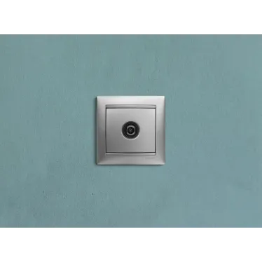 VALENA Розетка телевизионная ТV звезда в рамку 2400мГц 1.5дБ алюминий