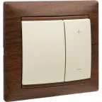 Рамка VALENA 1 пост тонированное дерево