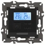 Терморегулятор универс.230В-Imax16А, Эра Elegance, антрацит, 14-4111-05