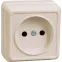 ОКТАВА Розетка без крышки наружная бежевая 10А