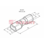 Клемма плоская полностью изолир РППи-м 1.5-(6.3) Р, REXANT