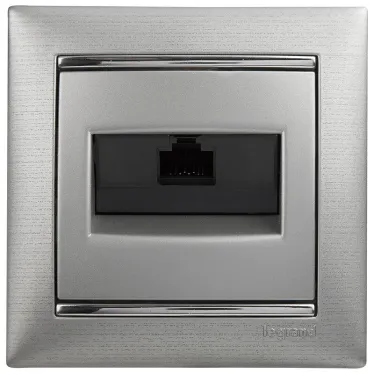 VALENA Рамка 1 пост матовый алюминий