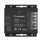 Диммер ARL-OVAL-DIM Black (12-24V, 3x10A, ПДУ Овал, RF, RJ45) (ARL, IP20 Металл, 3 года)