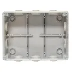 Коробка распаячная КМР-050-042пк пылевлагозащищенная 10 мембранных вводов уплотнительный шнур прозрачная крышка (190х140х70) PROxima