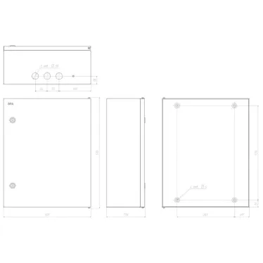 Корпус металлический SIMPLE ЩМПг-06 (500x400x175) IP54 У2 серый