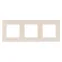 Рамка для розеток и выключателей Серия 12 12-5103-02 на 3 поста, Сатин, слоновая кость