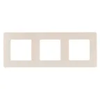 Рамка для розеток и выключателей Серия 12 12-5103-02 на 3 поста, Сатин, слоновая кость