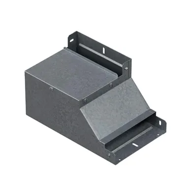 Поворот вертикальный вверх правый к лотку 100х100, толщина 1,0 мм, Сендзимир цинк