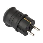 Вилка угловая каучуковая 230В 2P+PE 16A IP44 DIY