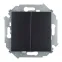 Переключатель проходной двухклавишный 16AX 250В графит S15