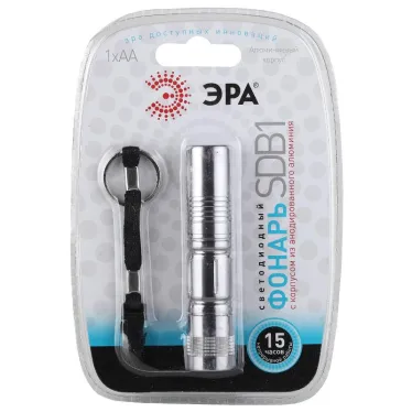 Фонарик на батарейках 1хАА карманный кемпинговый с ремешком SDB1