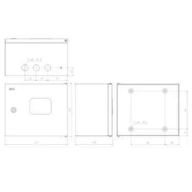 Корпус металлический SIMPLE ЩМПг (окно)-02 IP54 (250х300х175) (72)