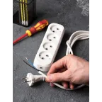 Колодка 4 гнезда без заземления 10А Эксперт