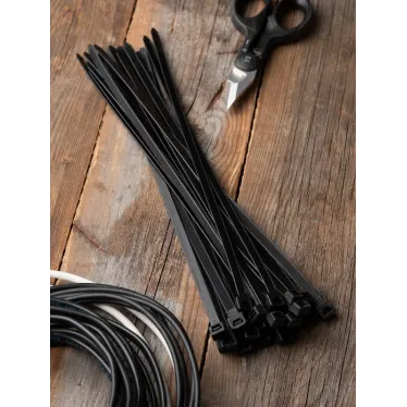 Хомут P6.6 стандартный черный 7.6x300 (100шт) FlexLock PROxima