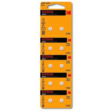 Батарейка AG9 (394) LR936, LR45 [KAG9-10] MAX Button Cell (100/1000/70000)