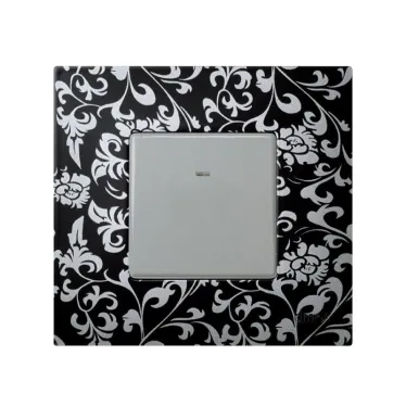 Кнопка клавишная с индикацией, 10А 250В, S27, серый