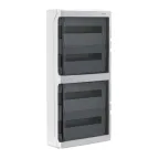 Щит настенный с дверцей 72 модулей IP65 серый с клеммным блоком 63А