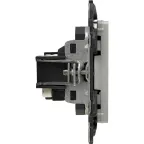 Valena LIFE Розетка информационная RJ45 категория 5е UTP с лицевой панелью алюминий