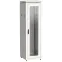 Шкаф сетевой 19дюйм LINEA N 33U 600х800 мм стеклянная передняя дверь. задняя металлическая серый