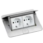 Блок выдвижной 4 модуля алюминий